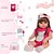 Boneca Reborn Realista Fofa Cabelo Castanho Enxoval Completo - Imagem 4