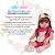 Boneca Reborn Realista Fofa Cabelo Castanho Enxoval Completo - Imagem 2