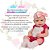 Boneca Reborn Com Olho Azul Linda Enxoval Completo 43cm - Imagem 2
