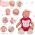 Bebê Reborn Careca Articulada Com Lindo Macacâo + Acessórios - Imagem 3