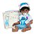Boneco Bebê Reborn Negro 100% Vinil Siliconado Enxoval Fofo - Imagem 1