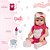 Bebê Reborn Fofinha Articulada C/ Lindo Macacão + Itens - Imagem 4