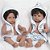 2 Boneca Reborn Negra Gêmeos Casal Enxoval Bichinhos + Bolsa - Imagem 5