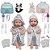Boneca Reborn Realista Gêmeos Casal Com Roupão Kit Completo - Imagem 1