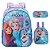 Kit Mochila Infantil Costas Frozen Lancheira E Estojo Lilás - Imagem 1