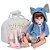 Boneca Reborn Bebê 46cm Saída De Banho Bolsa Enxoval Itens - Imagem 1