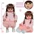 Boneca Reborn Realista 46cm Vestido Coração 14 Acessórios - Imagem 6