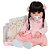 Boneca Reborn Bebê Morena 46cm Com Lindo Vestido Rosa - Imagem 1