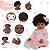 Boneca Reborn Realista Negra 46cm Com Lindo Vestido Rosa - Imagem 3