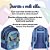 Mochila Infantil Escolar Stitch Costas Resistente Cor Azul - Imagem 2