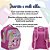 Mochila Passeio Escolar Angel Rosa Linda Feminina Estampada - Imagem 2