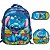 Kit Mochila Infantil Stitch Costas Lancheira Estojo Cor Azul - Imagem 1