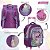 Mochila Infantil De Rodinhas Lilo E Stitch Angel Cor Roxo - Imagem 3
