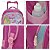 Mochila Infantil Stitch Angel Rodinhas Tam G Cor Rosa - Imagem 6