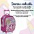 Mochila Infantil Stitch Angel Rodinhas Tam G Cor Rosa - Imagem 2