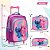 Kit Mochila Infantil De Rodinhas Stitch Lancheira Térmica - Imagem 4