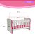 Berço De Boneca Com Mosquiteiro Rosa Em Mdf Divertido - Imagem 6