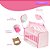 Berço De Boneca Com Mosquiteiro Rosa Em Mdf Divertido - Imagem 3