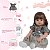 Boneca Bebe Reborn Realista Corpo De Silicone Vestido Cinza - Imagem 4