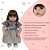 Boneca Bebe Reborn Realista Corpo De Silicone Vestido Cinza - Imagem 6