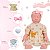 Boneca Bebe Reborn Realista Menina Princesa Pode Banho Itens - Imagem 4