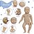 Kit 3 Boneco Bebê Reborn Molde Levi 43cm Olho Fechado - Imagem 3