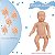 Kit 5 Reborn Molde Levi Menino Olho Fechado Corpo Silicone - Imagem 4