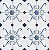 Papel de Parede Azulejo Tons Azul Aquarela - Imagem 2