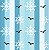 Papel de Parede Adesivo Listras Tons de Azul Pássaros Timão Marinheiro - Imagem 2