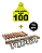 Kit 100 Brincos de Identificação + Jogo de números 0 a 8 Convencional - Imagem 1