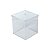 Kit Pote Caixa Acrílico 20L Transparente Quadrado Granel- 5 unidades - Imagem 1