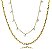 Colar duplo mix cristal dourado - Imagem 1