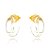 Brinco argola lisa dourado cristal - Imagem 1