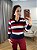 Blusa tricot gola V listras - Imagem 3