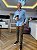 Calça masculina sarja chino slim reta com elastano - Imagem 9