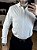 Camisa social masculina slim fit fibra de bambu branca listrada - Imagem 2