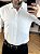 Camisa social masculina slim fit fibra de bambu branca lisa textura - Imagem 1