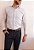 Camisa social masculina slim fit fibra de bambu azul quadriculada - Imagem 3