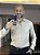 Camisa social masculina slim fit fibra de bambu bege - Imagem 1