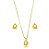 Conjunto gota citrino dourado - Imagem 1