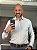 Camisa social masculina slim fit fibra de bambu vichy cinza - Imagem 1
