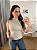 Blusa cavada gola alta poliamida Letícia - Imagem 3