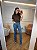 Calça jeans reta com lycra Pompéia - Imagem 1