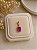 Pingente retangular pink dourado - Imagem 1
