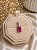 Pingente retangular pink branco - Imagem 1