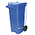 Carrinho Coletor de Lixo Com Pedal Lateral 120L - C120p1 - Imagem 1