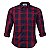 Camisa Masculina Xadrez Manga Longa Made in Mato Vermelha - Imagem 1