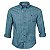 Camisa Masculina Xadrez Manga Longa Made in Mato Azul - Imagem 1