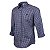 Camisa Masculina Xadrez Manga Longa Made in Mato Azul - Imagem 2