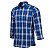 Camisa Masculina Xadrez Manga Longa Made in Mato Azul Médio - Imagem 2